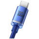Baseus Crystal Shine Series cable USB cable for fast charging and data transfer USB Type A - USB Type C 100W 1.2m blue (CAJY000403)
