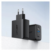 Acefast 2in1 charger GaN 65W USB Type C / USB, adapter adapter HDMI 4K @ 60Hz (set with cable) white (A17 white)
