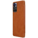 Nillkin Qin Case Case for Xiaomi Redmi Note 11T 5G / Note 11S 5G / Note 11 5G (China) / Poco M4 Pro 5G Camera Cover Holster Cover Flip Case Brown