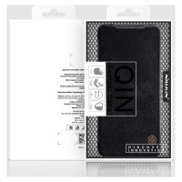 Nillkin Qin Case Case for Xiaomi Redmi Note 11T 5G / Note 11S 5G / Note 11 5G (China) / Poco M4 Pro 5G Camera Cover Holster Cover Flip Case Brown