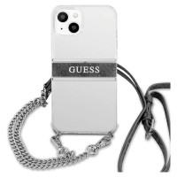 Guess GUHCP13SKC4GBSI iPhone 13 mini 5.4" Transparent hardcase 4G Gray Strap Silver Chain