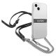 Guess GUHCP13SKC4GBSI iPhone 13 mini 5.4" Transparent hardcase 4G Gray Strap Silver Chain