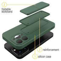 Wozinsky Kickstand Case Silicone Stand Cover for Xiaomi Redmi 10 Red