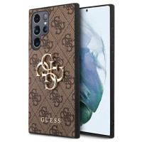 Guess GUHCS22L4GMGBR S908 S22 Ultra brązowy/brown hardcase 4G Big Metal Logo