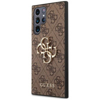 Guess GUHCS22L4GMGBR S908 S22 Ultra brązowy/brown hardcase 4G Big Metal Logo