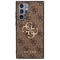 Guess GUHCS22L4GMGBR S908 S22 Ultra brązowy/brown hardcase 4G Big Metal Logo