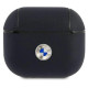BMW BMA3SSLNA AirPods 3 cover granatowy/navy Geniune Leather Silver Logo