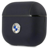BMW BMA3SSLNA AirPods 3 cover granatowy/navy Geniune Leather Silver Logo
