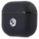 BMW BMA3SSLNA AirPods 3 cover granatowy/navy Geniune Leather Silver Logo