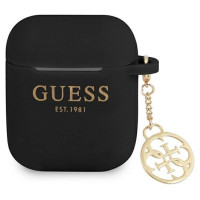 Guess GUA2LSC4EK AirPods 1/2 cover black/black Silicone Charm 4G Collection