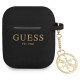 Guess GUA2LSC4EK AirPods 1/2 cover black/black Silicone Charm 4G Collection