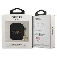 Guess GUA2LSC4EK AirPods 1/2 cover black/black Silicone Charm 4G Collection