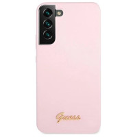Guess GUHCS22MLSLMGLA S22+ S906 lavender/lavender hardcase Silicone Script Metal Logo