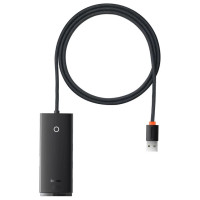 Baseus Lite Series HUB adapter USB-A to 4xUSB-A 3.0 5Gb / s black (WKQX030101)