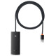 Baseus Lite Series HUB adapter USB-A to 4xUSB-A 3.0 5Gb / s black (WKQX030101)