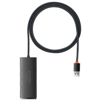 Baseus Lite Series HUB adapter USB-A to 4xUSB-A 3.0 5Gb / s black (WKQX030101)