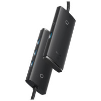 Baseus Lite Series HUB adapter USB-A to 4xUSB-A 3.0 5Gb / s black (WKQX030101)