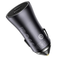 Baseus Golden Contactor Pro car charger 2x USB-C 40W gray (CGJP000013)
