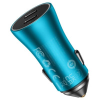 Baseus Golden Contactor Pro car charger 2x USB-C 40W blue (CGJP000003)