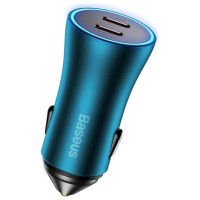 Baseus Golden Contactor Pro car charger 2x USB-C 40W blue (CGJP000003)