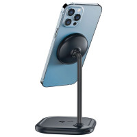Acefast 15W Qi Wireless Charger for iPhone (with MagSafe) and Apple AirPods Stand Holder Magnetic Holder Gray (E6 gray)