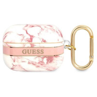 Guess GUAPHCHMAP AirPods Pro cover pink/pink Marble Strap Collection