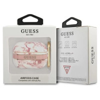 Guess GUAPHCHMAP AirPods Pro cover pink/pink Marble Strap Collection
