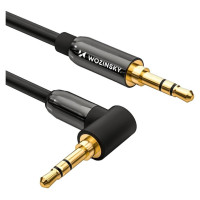 Wozinsky AUX cable angled (male-male) mini jack cable 3 m black