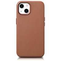 Icarer Case Leather Case Cover for iPhone 14 Brown (WMI14220705-BN) (MagSafe Compatible)