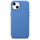 Icarer Litchi Premium Leather Case iPhone 14 Plus Magnetic Leather Case with MagSafe Light Blue (WMI14220711-LB)