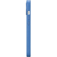 Icarer Litchi Premium Leather Case iPhone 14 Plus Magnetic Leather Case with MagSafe Light Blue (WMI14220711-LB)