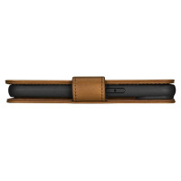 Icarer Oil Wax Wallet Case 2in1 Cover iPhone 14 Pro Anti-RFID Leather Flip Case Brown (WMI14220722-TN)