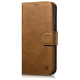 Icarer Oil Wax Wallet Case 2in1 Cover iPhone 14 Plus Anti-RFID Leather Flip Case Brown (WMI14220723-TN)