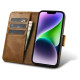 Icarer Oil Wax Wallet Case 2in1 Cover iPhone 14 Plus Anti-RFID Leather Flip Case Brown (WMI14220723-TN)