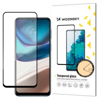 Wozinsky Super Durable Full Glue Tempered Glass Full Screen With Frame Case Friendly Motorola Moto G42 Black