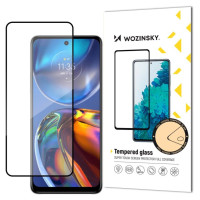 Wozinsky Super Durable Full Glue Tempered Glass Full Screen With Frame Case Friendly Motorola Moto E32 Black