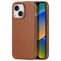 Dux Ducis Naples iPhone 14 Plus case magnetic leather MagSafe case brown