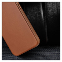 Dux Ducis Naples iPhone 14 Plus case magnetic leather MagSafe case brown