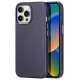 Dux Ducis Naples case iPhone 14 Pro Max magnetic leather case MagSafe blue