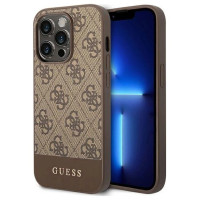 Guess GUHCP14XG4GLBR iPhone 14 Pro Max 6,7" brązowy/brown hard case 4G Stripe Collection