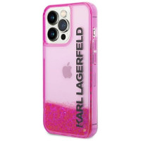 Karl Lagerfeld KLHCP14LLCKVF iPhone 14 Pro 6,1" różowy/pink hardcase Liquid Glitter Elong