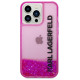 Karl Lagerfeld KLHCP14LLCKVF iPhone 14 Pro 6,1" różowy/pink hardcase Liquid Glitter Elong