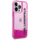 Karl Lagerfeld KLHCP14LLCKVF iPhone 14 Pro 6,1" różowy/pink hardcase Liquid Glitter Elong