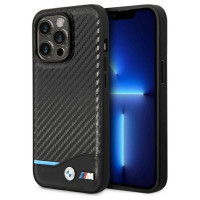 BMW Case BMW BMHCP14L22NBCK iPhone 14 Pro 6.1 "black / black Leather Carbon