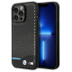 BMW Case BMW BMHCP14L22NBCK iPhone 14 Pro 6.1 "black / black Leather Carbon
