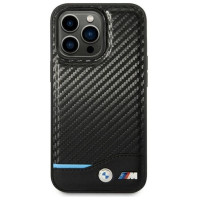BMW Case BMW BMHCP14L22NBCK iPhone 14 Pro 6.1 "black / black Leather Carbon