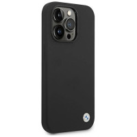 BMW Etui BMW BMHCP14LSILBK iPhone 14 Pro 6,1" czarny/black Silicone Metal Logo