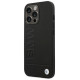BMW Case BMW BMHCP14XSLLBK iPhone 14 Pro Max 6.7 "black / black Leather Stamp