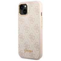 Guess 4G Vintage Gold Logo case for iPhone 14 - pink