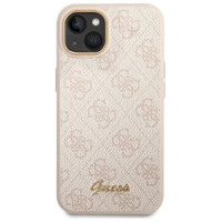 Guess 4G Vintage Gold Logo case for iPhone 14 - pink